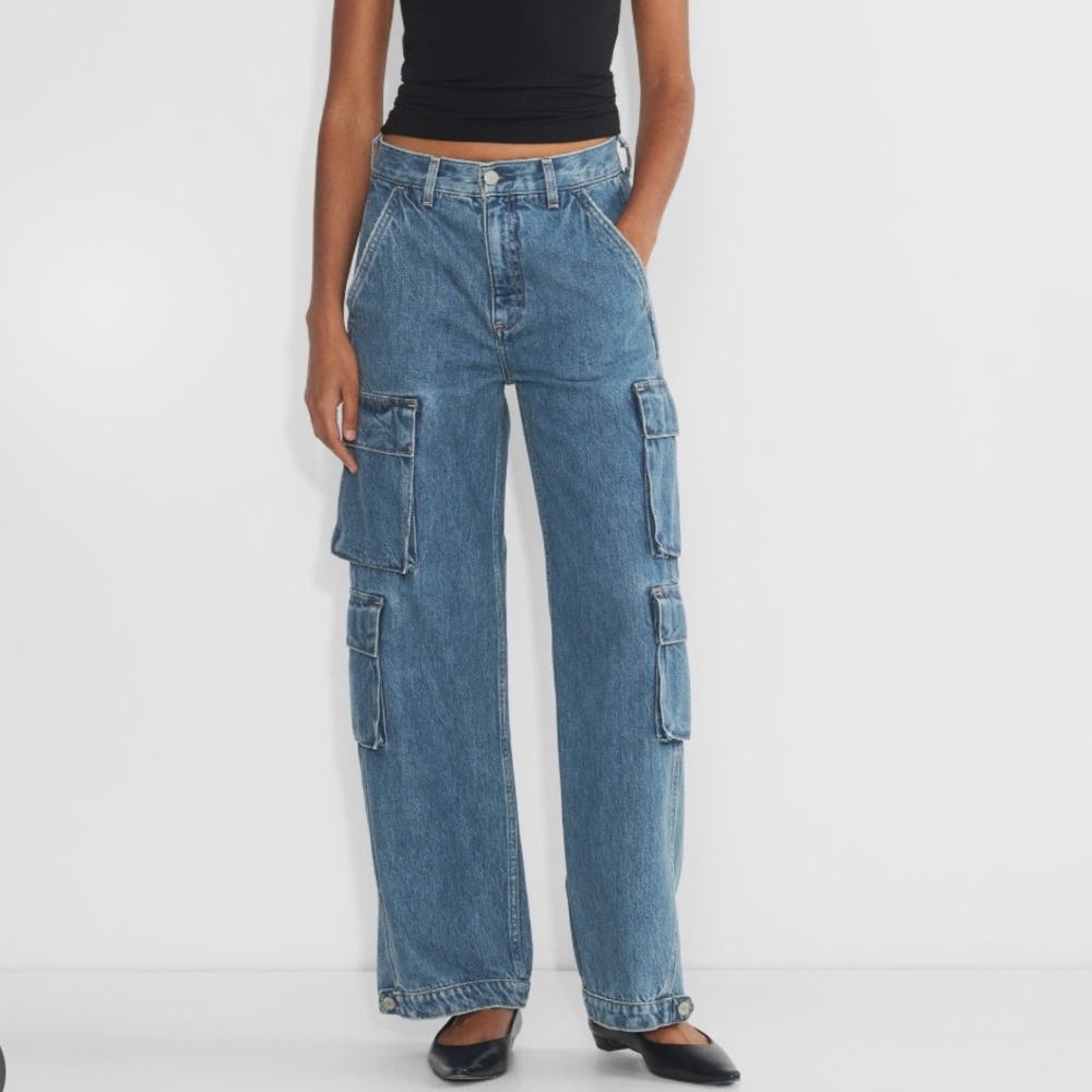 denim forum 90s millie hi-rise cargo